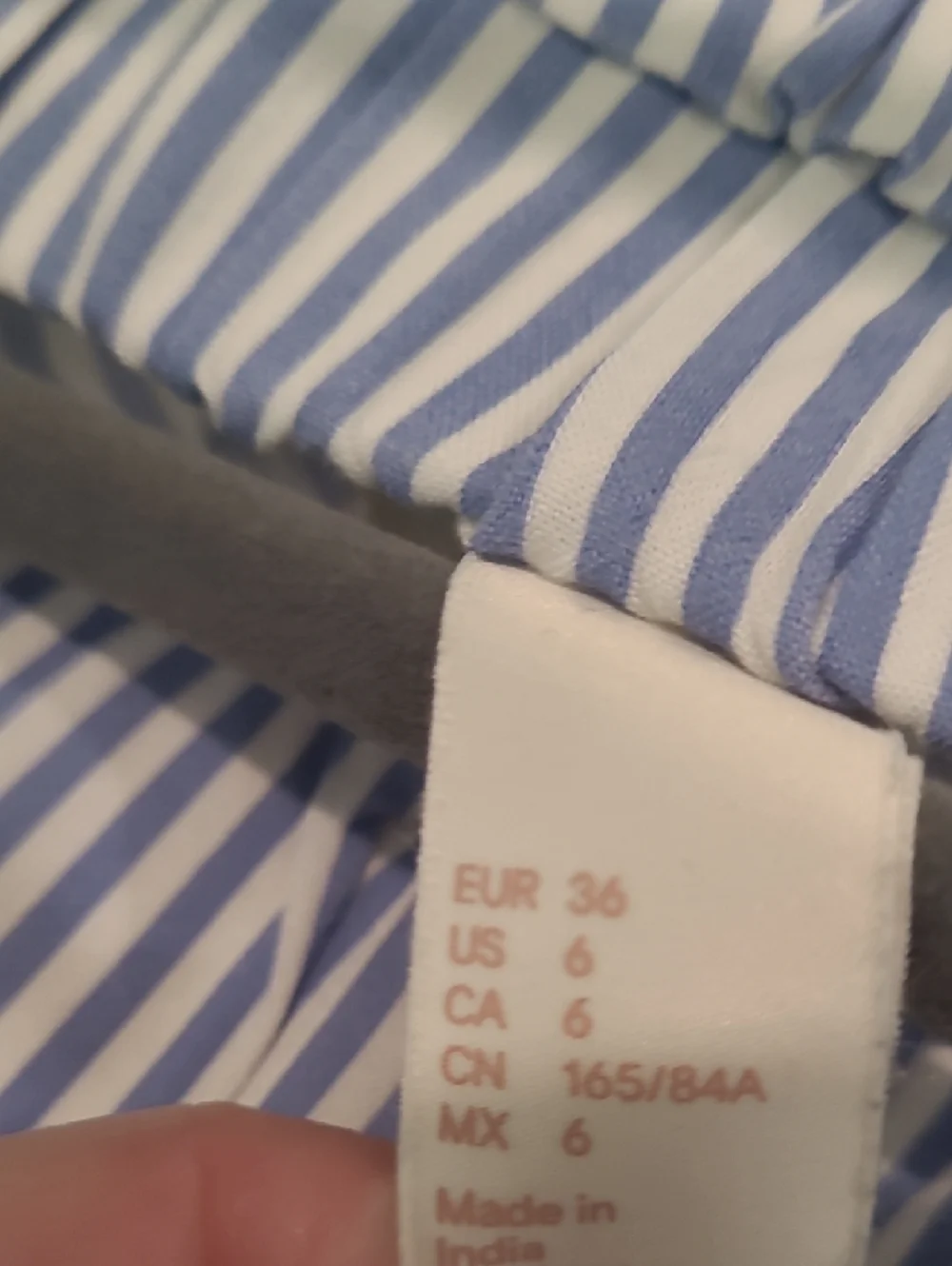 H&M Blue and White Stripe Off-Shoulder Blouse - Picture 3 of 4